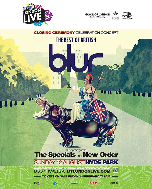 BLUR CLAUSURARAN LA OLIMPIADA DE LONDRES
