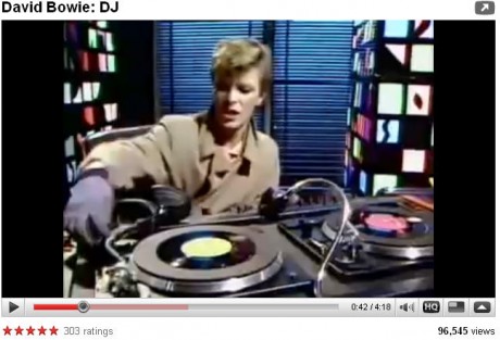 David Bowie DJ Video On YouTube