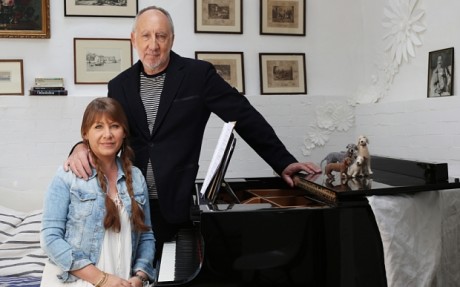 May0063393. The Daily Telegraph. Portrait of musicians Pete Townshend, and Rachel Fuller, who have been together for 19 years, and who are releasing their orchestration of The Who's 'Quadrophenia'. Photographed at Rachel's recording studio in Twickenham, Middlesex . Friday June 19, 2015.