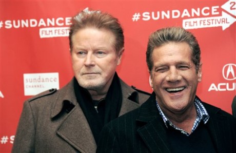 Glenn Frey, left, and Don Henley of The Eagles pose together at the premiere of the documentary film "History of The Eagles Part 1" at the 2013 Sundance Film Festival, Saturday, Jan. 19, 2013, in Park City, Utah. (Photo by Chris Pizzello/Invision/AP)