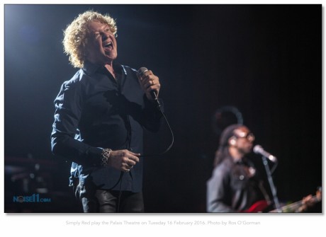Simply Red perform at the Palais Theatre in St Kilda Melbourne on Tuesday 16 February 2016.