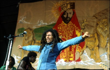 Bob Marley durante una actuación