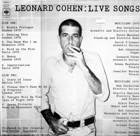 cohenlivesongs