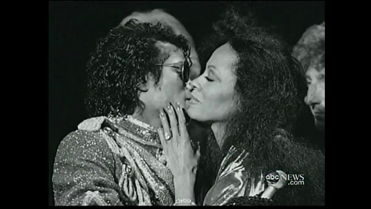 Diana Ross y Michael Jackson en una actuación