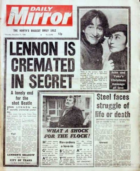 YOKO ONO INCINERO A JOHN LENNON, A SABIENDAS QUE A EL NO LE GUSTABA ESE FINAL
