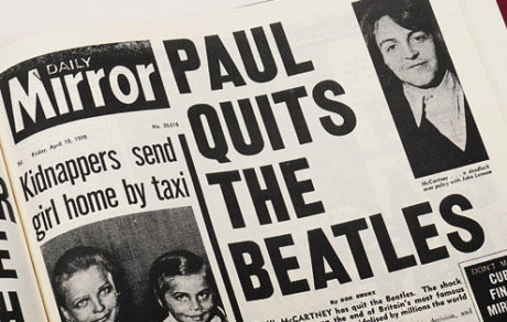 PAUL MC CARTNEY ABANDONA LOS BEATLES