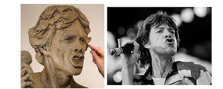 LAS ESTATUAS DE MICK JAGGER Y KEITH RICHARDS EN SU CIUDAD NATAL