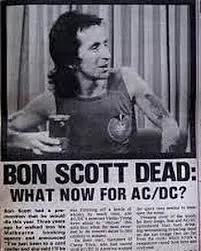 LA ESTÚPIDA MUERTE DE BON SCOTT, EL CANTANTE DE AC/DC